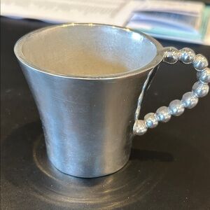 Silver Beaded Handle Cup